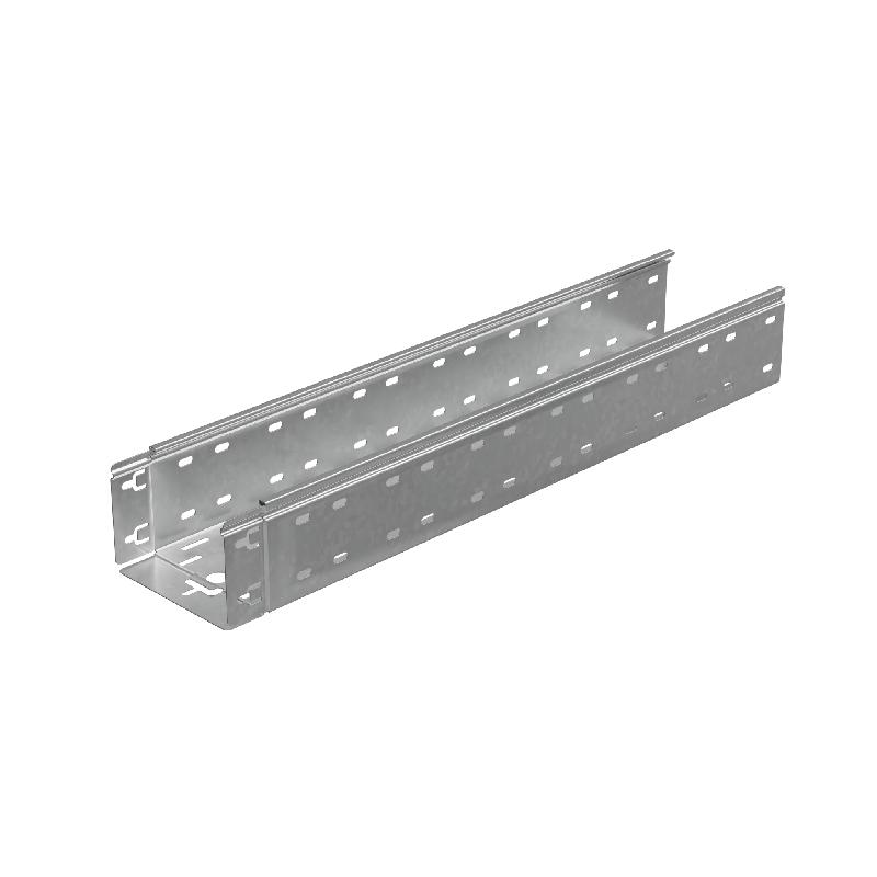 Лоток листовой перфорированный 150х100 L3000 сталь 1.5мм "БЫСТРЫЙ МОНТАЖ ПЛЮС" LPplus100-150-1.5-3000 оцинк. КМ PL0271