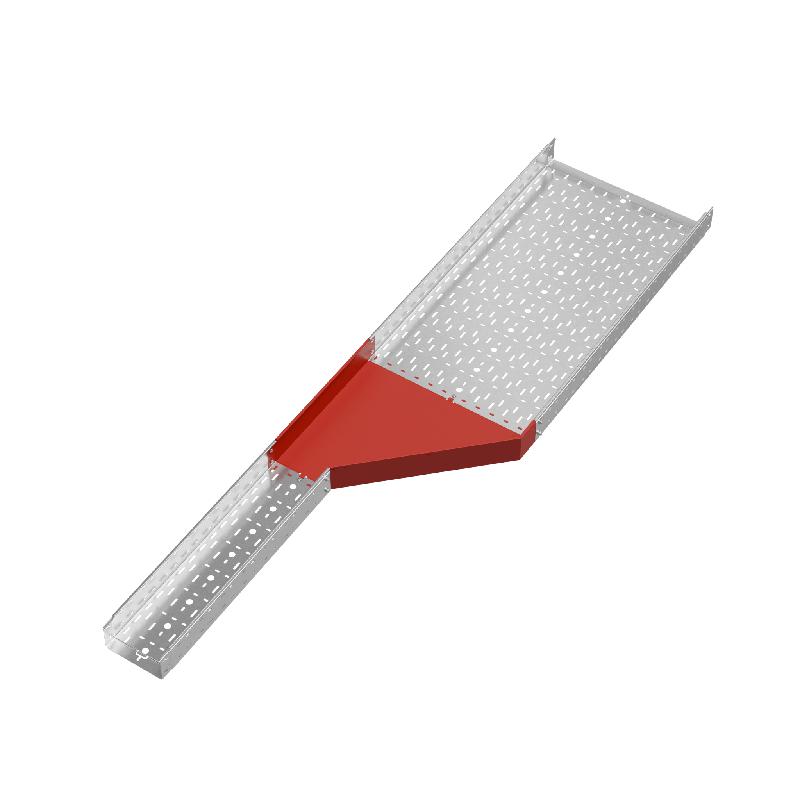 Переходник для лотка правый 100х200-600 сталь 1мм "ПЛЮС" PDplus100-200-600-R HD КМ PL1611