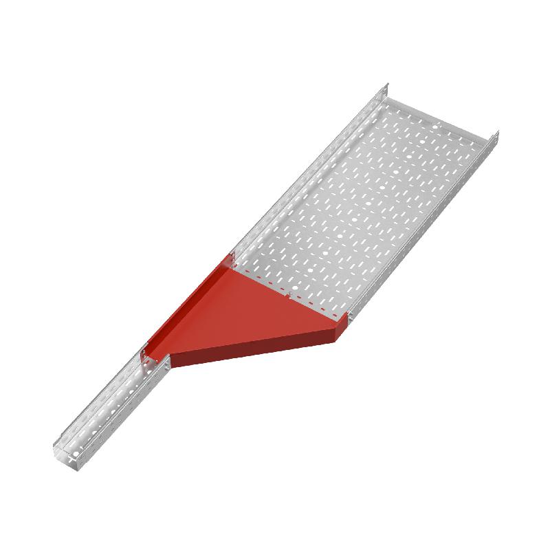 Переходник для лотка правый 80х100-500 сталь 1мм "ПЛЮС" PDplus80-100-500-R HD КМ PL1580