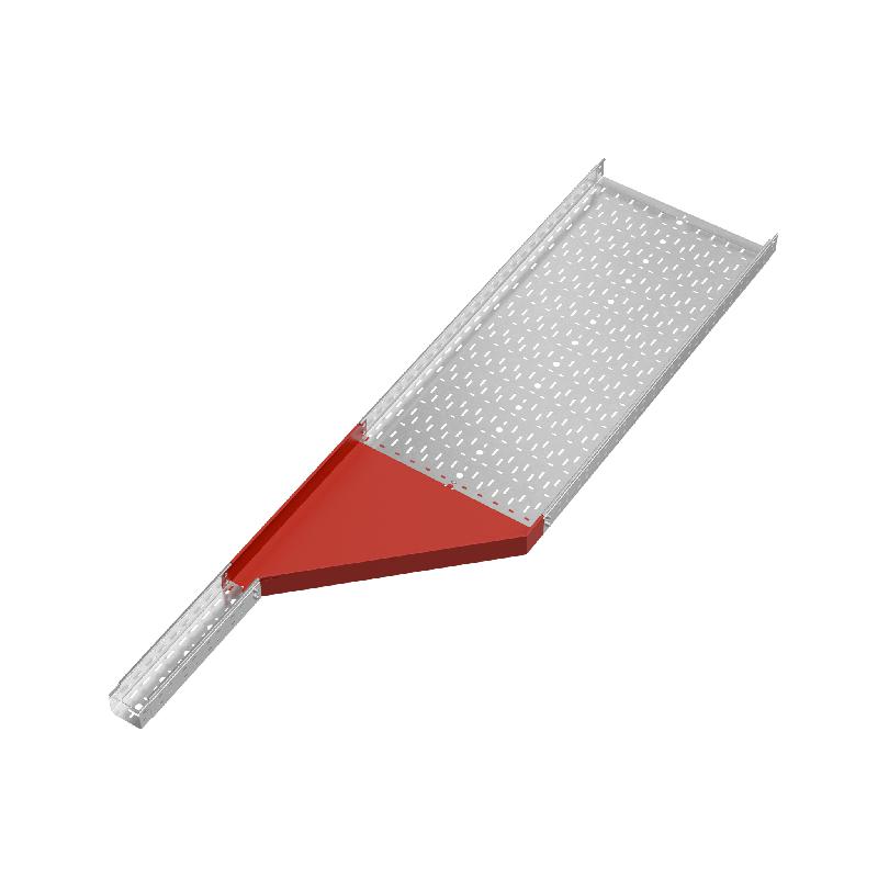 Переходник для лотка правый 80х100-600 сталь 1мм "ПЛЮС" PDplus80-100-600-R HD КМ PL1581