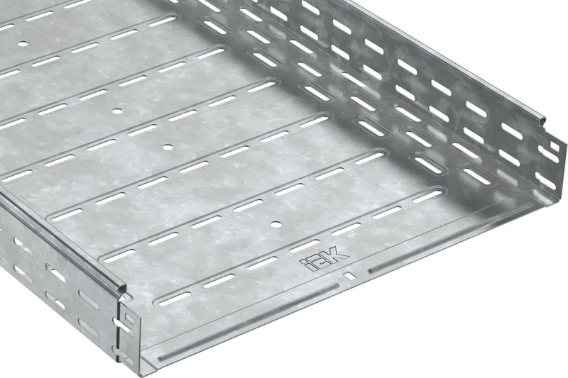 Лоток листовой перфорир. 500х80 L2000 сталь 1.2мм оцинк. IEK CLP10-080-500-2