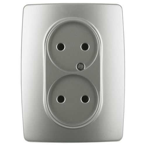 Розетка 2-м СП Эра12 12-2107-15 16А IP20 16AX 250В 2х2P перламутр. Эра Б0031247