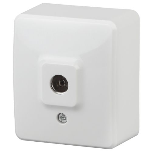 Розетка телевизионная одиночная TV ОП 1мод. Эксперт 11-3201-01 IP20 бел. Эра Б0020724