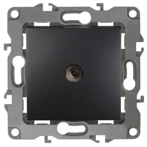 Розетка телевизионная проходная TV Эра12 12-3102-05 IP20 антрацит Эра Б0027435