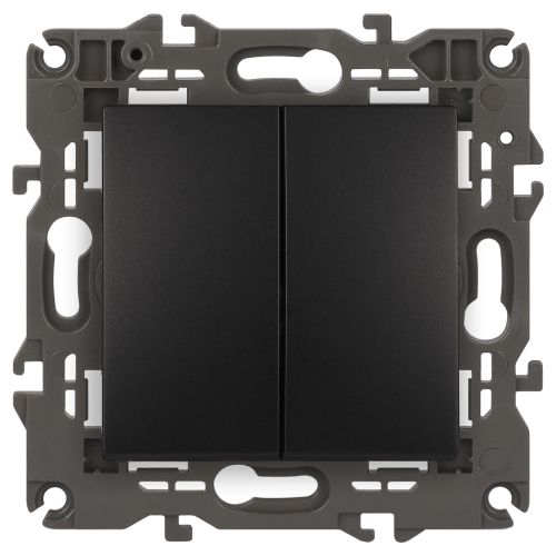 Переключатель 2-кл. СП Elegance 14-1106-05 10А IP20 250В 10AX механизм антрацит Эра Б0034247