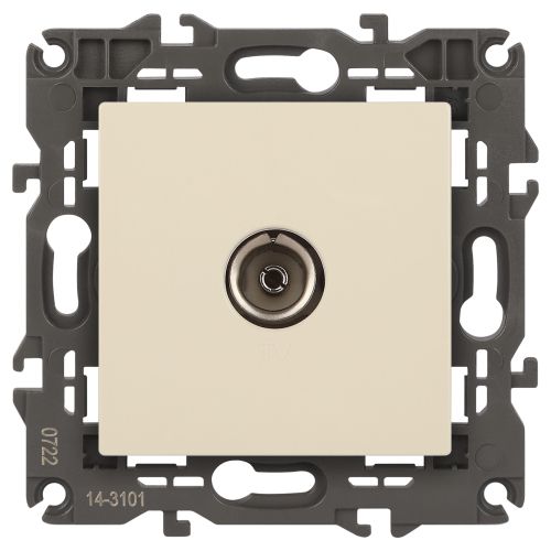 Розетка телевизионная одиночная TV 1мод. Elegance 14-3101-02 IP20 сл. кость Эра Б0034291