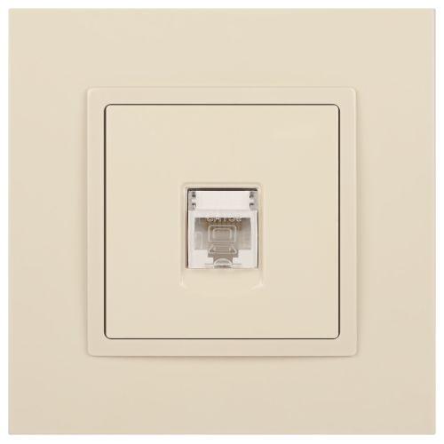 Розетка компьютерная 1-м Elegance 14-3107-02 RJ45 IP20 механизм сл. кость Эра Б0034303