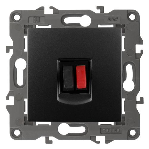 Розетка аудио 14-3111-05 Elegance антрацит ЭРА Б0034324