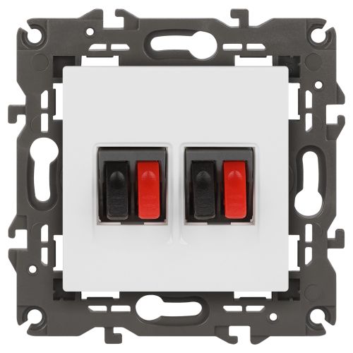 Розетка аудио 2мод. 14-3112-01 Elegance бел. ЭРА Б0034326