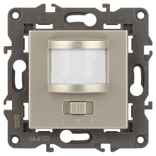 Датчик движения 14-4103-04 2-проводной 180-250В 200Вт Elegance шампань ЭРА Б0034355