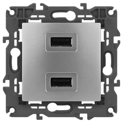 Устройство зарядное USB 14-4110-03 5В-2100мА Elegance алюм. ЭРА Б0034360