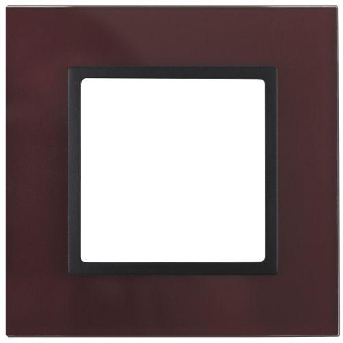Рамка 1-м 14-5101-25 стекло Elegance бордо+антрацит ЭРА Б0034479