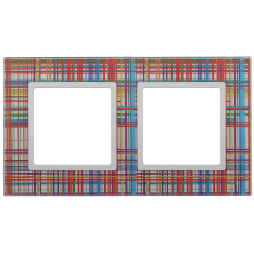 Рамка 2-м 14-5102-00 стекло Elegance прозрачный+бел. ЭРА Б0034487