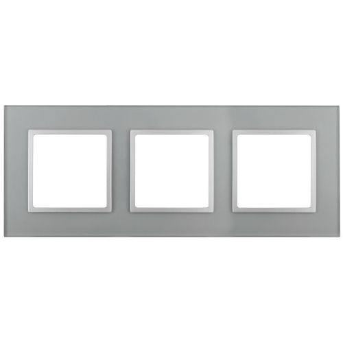 Рамка 3-м 14-5103-03 стекло Elegance алюм.+алюм. ЭРА Б0034508