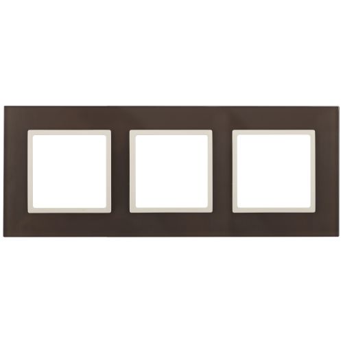 Рамка 3-м 14-5103-31 стекло Elegance мокко+сл. кость ЭРА Б0034521