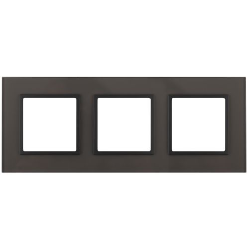 Рамка 3-м 14-5103-32 стекло Elegance сер.+антрацит ЭРА Б0034522