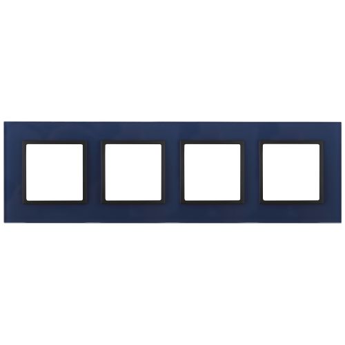 Рамка 4-м 14-5104-29 стекло Elegance синий+антрацит ЭРА Б0034537