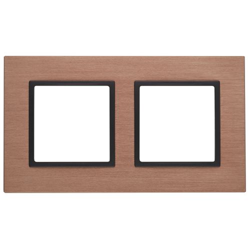 Рамка 2-м 14-5202-14 металл Elegance медь+антрацит ЭРА Б0034550