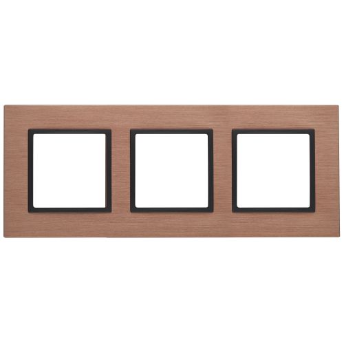 Рамка 3-м 14-5203-14 металл Elegance медь+антрацит ЭРА Б0034556