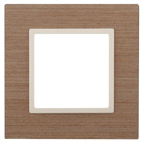 Рамка 1-м 14-5301-07 дерево Elegance ясень+сл. кость ЭРА Б0034566