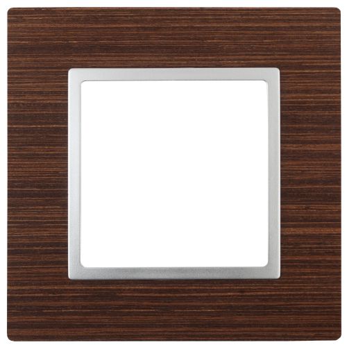 Рамка 1-м 14-5301-10 дерево Elegance венге+алюм ЭРА Б0034569
