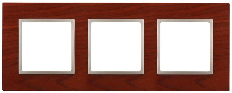 Рамка 3-м 14-5303-08 дерево Elegance вишня+шампань ЭРА Б0034579