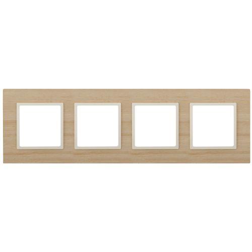 Рамка 4-м 14-5304-11 дерево Elegance клен+сл. кость ЭРА Б0034588