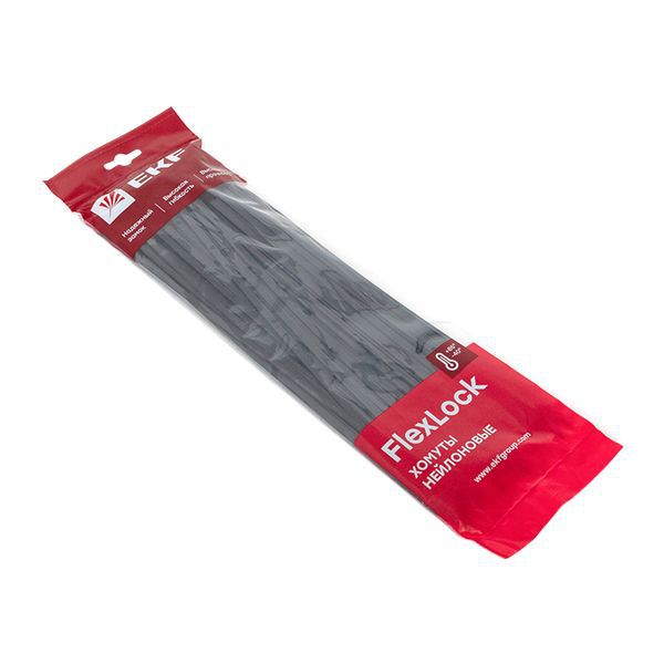 Хомут P6.6 7.6х300 FlexLock стандартный черн. (уп.100шт) PROxima EKF plc-fl-ctsb-7.6x300