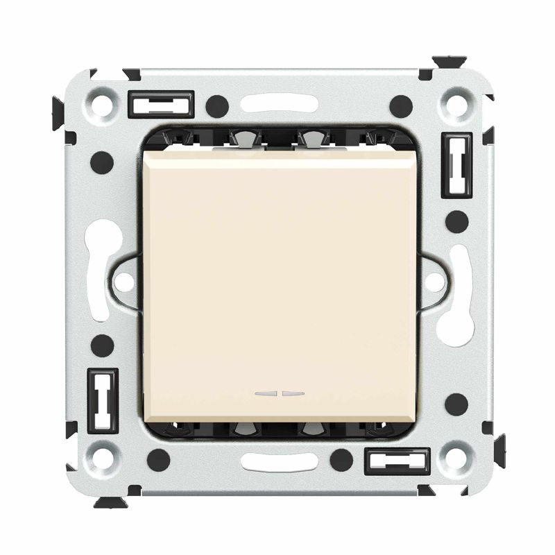 Инвертор 1-кл. 2мод. СП Avanti "Ванильная дымка" 16А IP20 беж. DKC 4405123