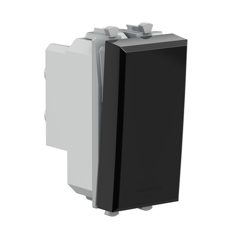 Инвертор модульный 1-кл. 1мод. Avanti "Черный квадрат" 16А черн. DKC 4402121