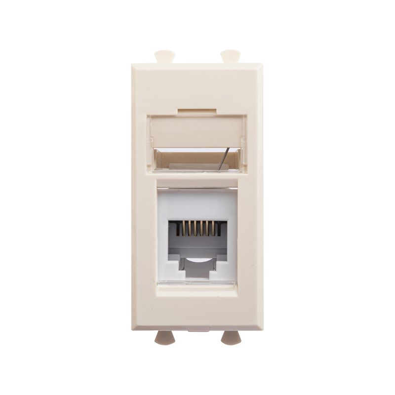 Розетка телефонная 1мод. Avanti "Ванильная дымка" RJ12 модульная DKC 4405311