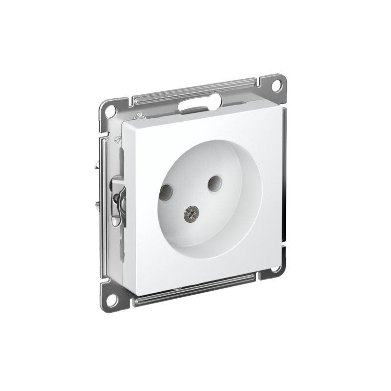 Розетка 1-м СП AtlasDesign 16А IP20 без заземл. без защ. шторок механизм бел. SE ATN000141