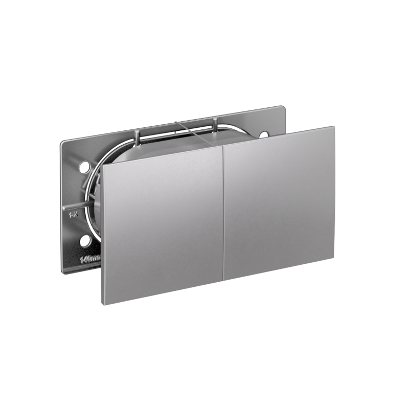 Розетка 2-м СП AtlasDesign 16А IP20 с заземл. защ. шторки со сдвижн. крышкой в сборе алюм. SE ATN000328