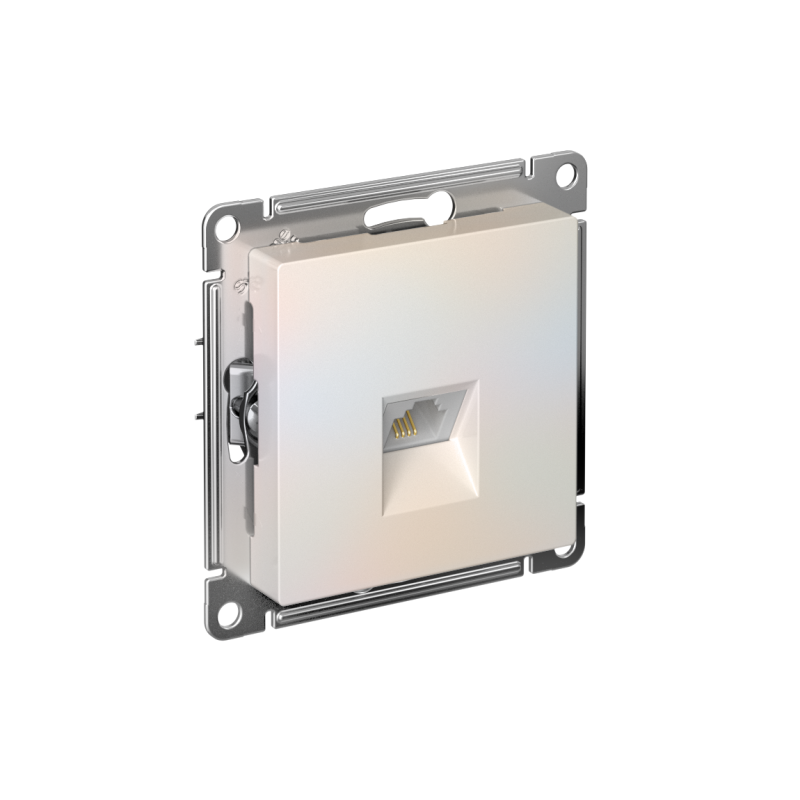 Розетка телефонная 1-м СП AtlasDesign RJ11 механизм жемчуж. SE ATN000481