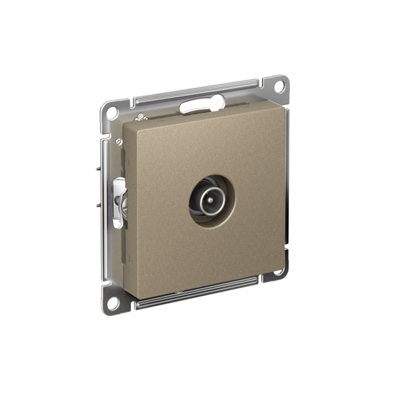 Розетка телевизионная TV AtlasDesign коннектор механизм шампань SE ATN000593