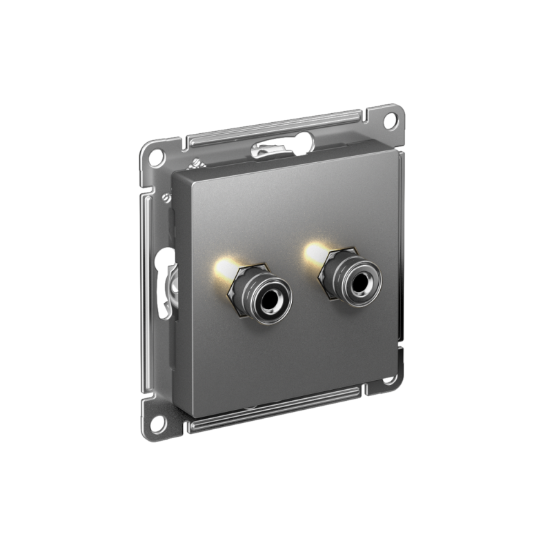 Розетка аудио 2-м AtlasDesign сталь SE ATN000987