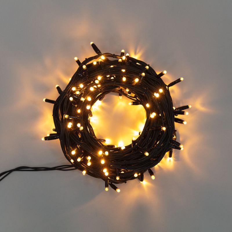 Гирлянда светодиодная управляемая"Нить" 20м 240LED тепл. бел. 20Вт IP67 провод каучук черн. (нужен контроллер 217-204) Neon-Night 303-326