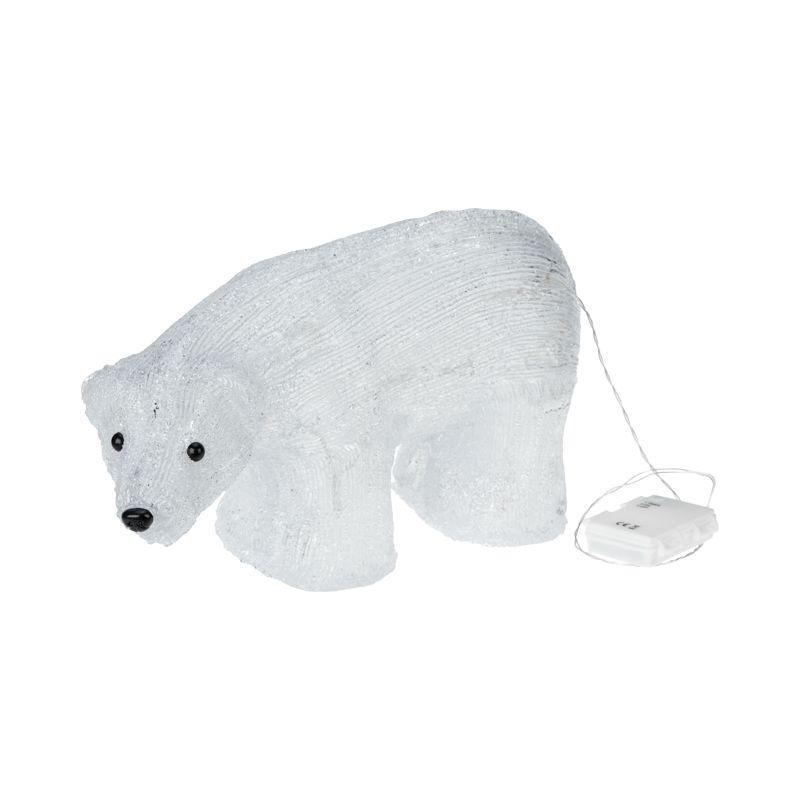 Фигура светодиодная акриловая "Медведь" 34.5х12х17см 24LED бел. 1Вт 4.5В IP20 элементы питания 3хAA (не в компл.) Neon-Night 513-315