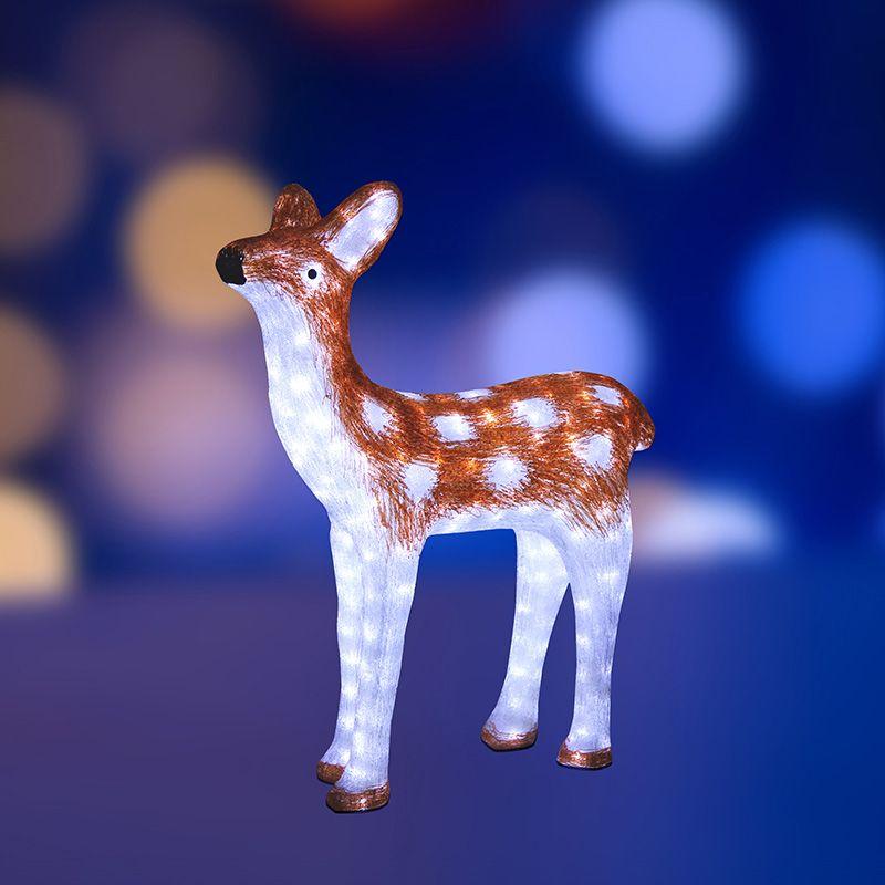 Фигура светодиодная акриловая "Олененок коричневый" 85х71х20см 150LED бел. 15Вт IP65 понижающ. трансф. в компл. Neon-Night 513-106