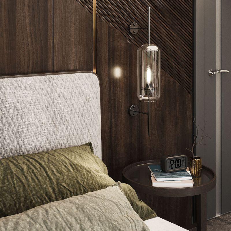 Лампа светодиодная филаментная Black Filament 7Вт свеча 4100К нейтр. бел. E14 580лм шаг. диммир. GAUSS 103801207-S