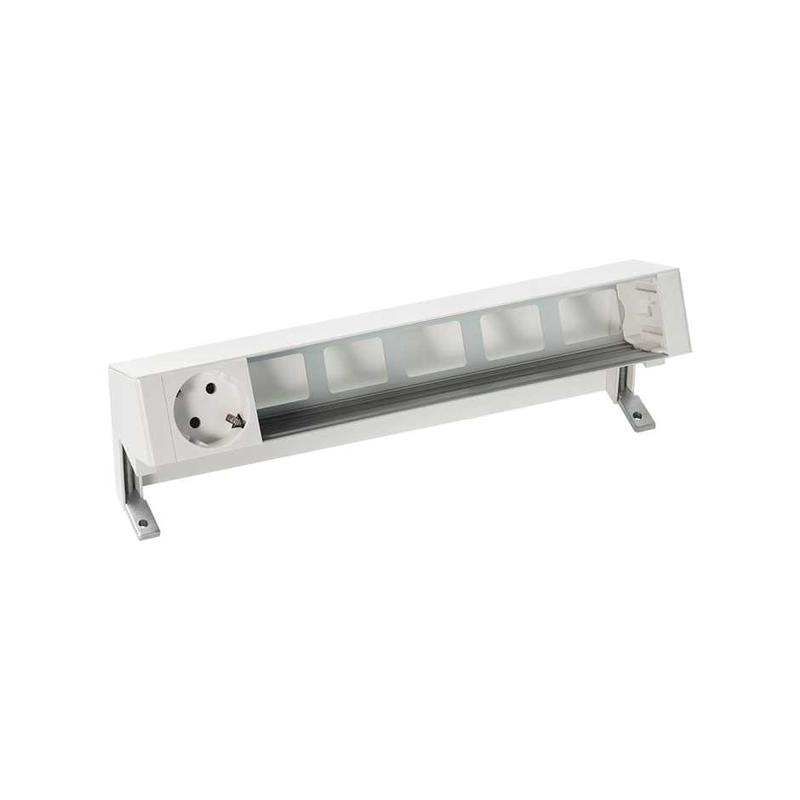 Блок розеточный настольный 1х2P+E 5 пустых мод. бел. Simon 400 42601000-130