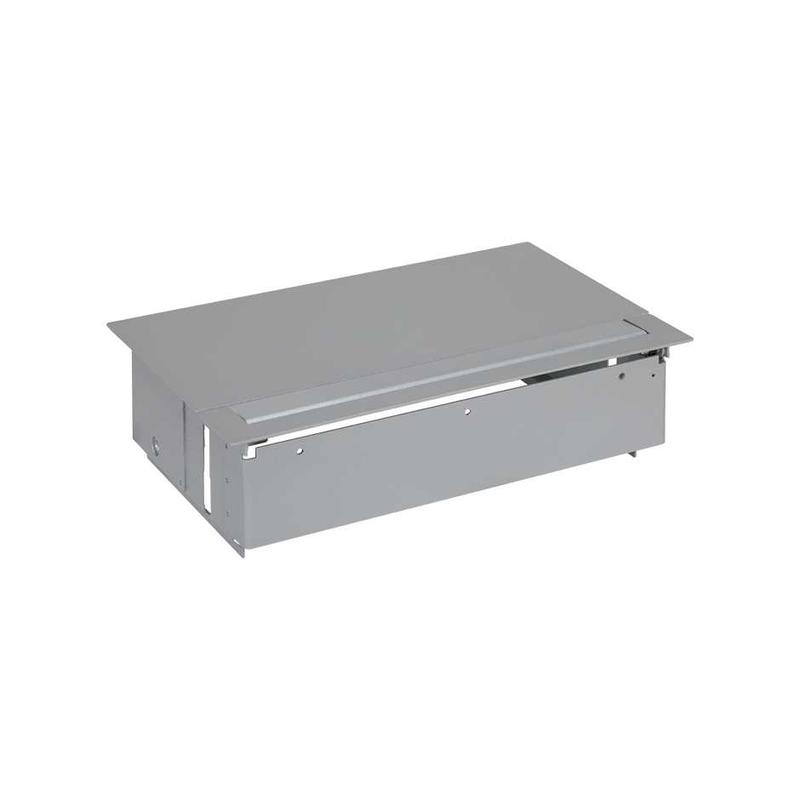 Блок розеточный врезной с крышкой и мет. вводом 4х2P+E 1 пустое отв. алюм. Simon 400 45504000-133