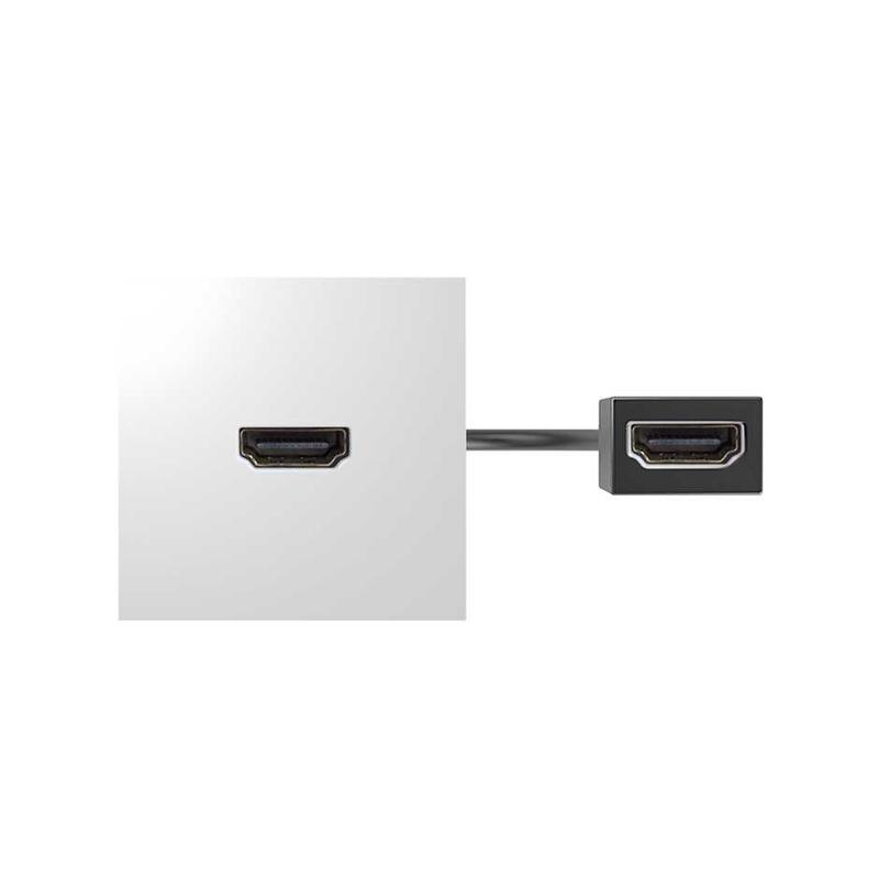 Модуль с адаптером проходной HDMI мама/мама бел. Simon 400 40001194-030