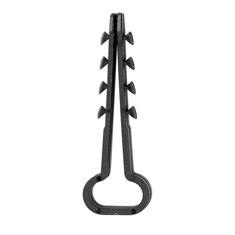 Дюбель-хомут 6-12 для плоского кабеля черн. (уп.100шт) Rexant 07-4614