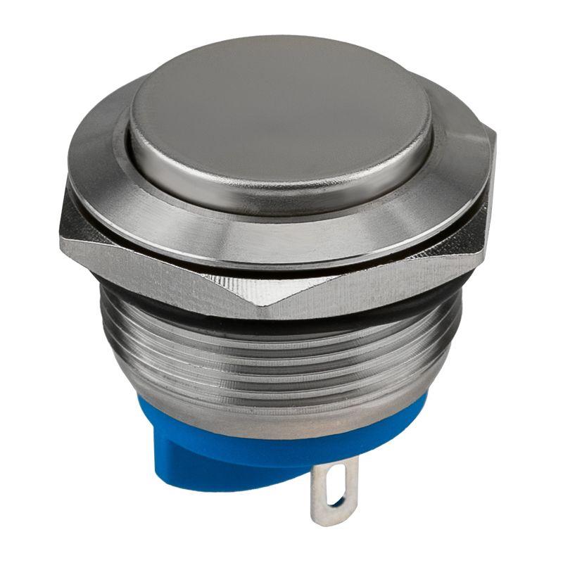 Кнопка антивандальная d19 без фикс. (2с) (ON)-OFF выпуклая (PBS-28В-4) блист. Rexant 06-0358-B