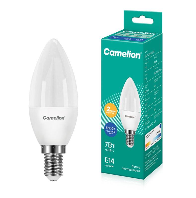 Лампа светодиодная LED7-C35/865/E14 7Вт 220В Camelion 12648