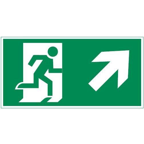 Знак "ФИГУРА / СТРЕЛКА ВПРАВО ВВЕРХ" 300х150мм для аварийно-эвакуационного светильника Vision/Giant VARTON V5-EM03-60.003.023