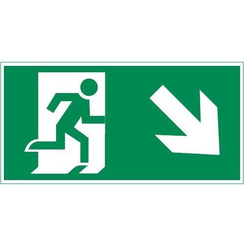 Знак "ФИГУРА / СТРЕЛКА ВПРАВО ВНИЗ" 300х150мм для аварийно-эвакуационного светильника Vision/Giant VARTON V5-EM03-60.003.024