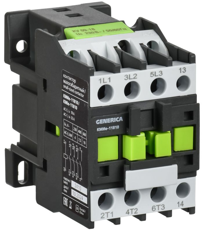Контактор КМИе-11810 18А 36В/АС3 1НО GENERICA KKME11-018-036-10