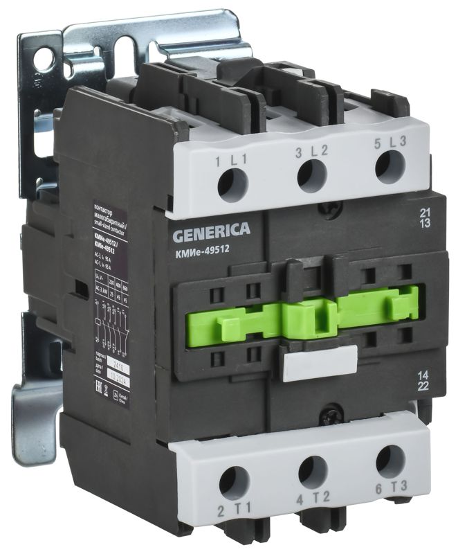 Контактор КМИе-49512 95А 400В/АС3 1НО 1НЗ GENERICA KKME41-095-400-11